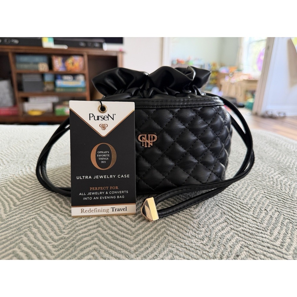 NWT PurseN Ultra Jewelry Case Purse - Oprah's Favorite Things - Black Quilted